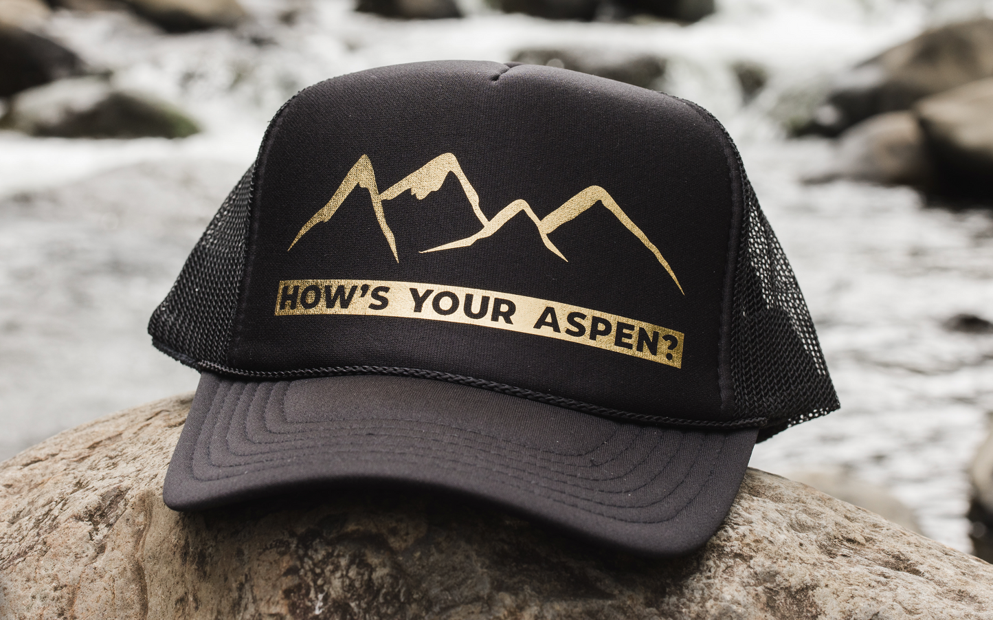 How's Your Aspen? Hat - gold glitter af