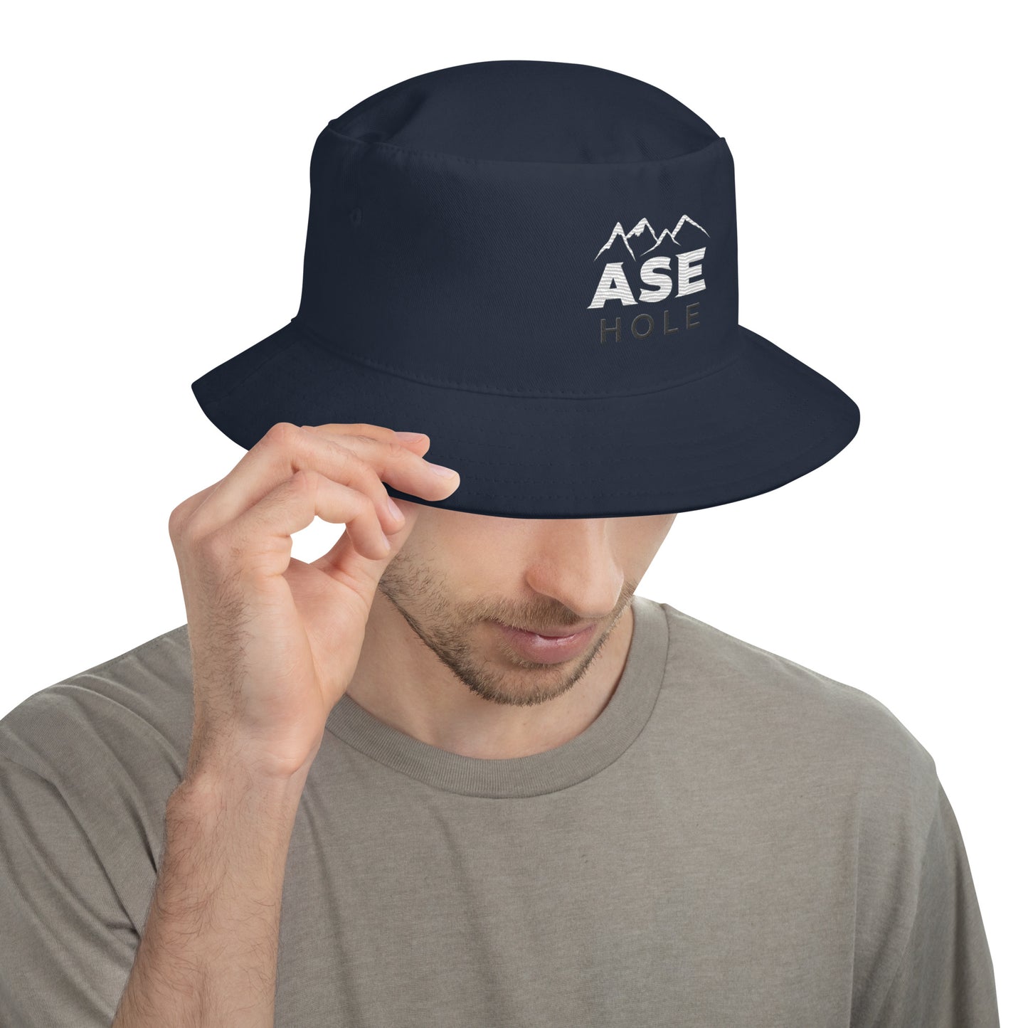 ASEhole Bucket Hat (Black and Navy)