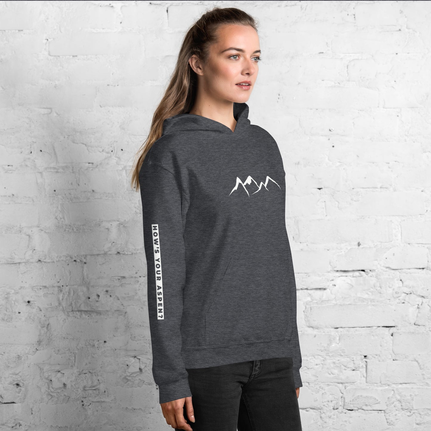 HYA? (on right sleeve) Unisex Hoodie