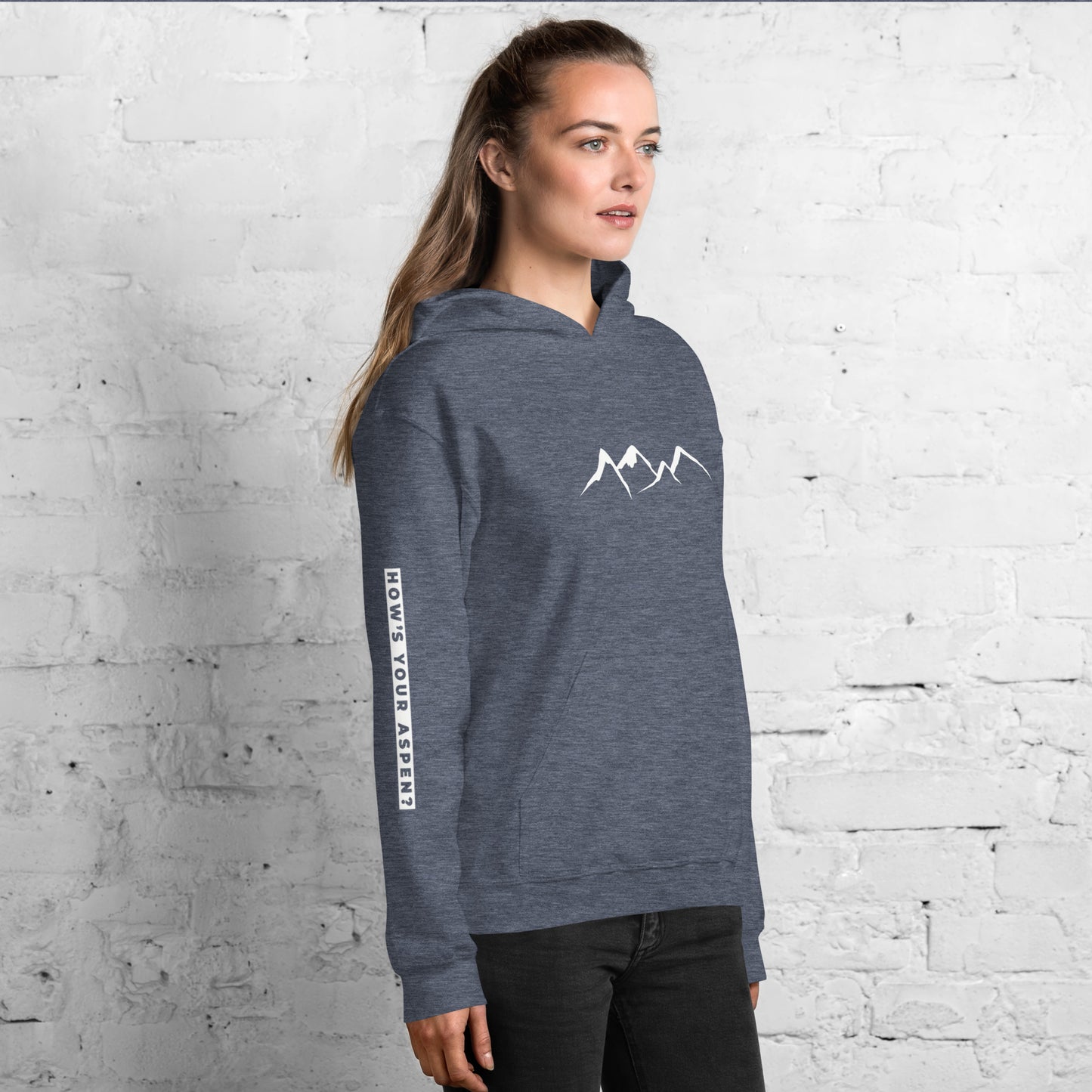 HYA? (on right sleeve) Unisex Hoodie