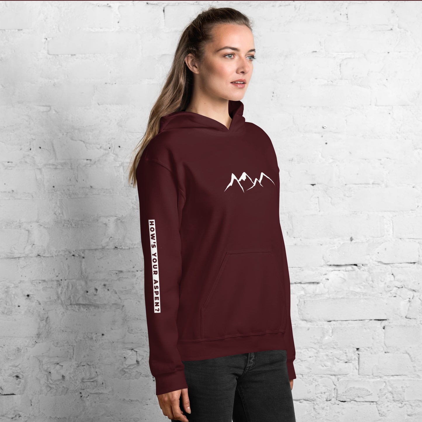 HYA? (on right sleeve) Unisex Hoodie