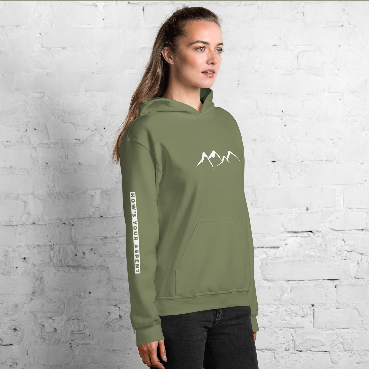 HYA? (on right sleeve) Unisex Hoodie